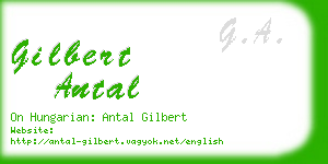 gilbert antal business card